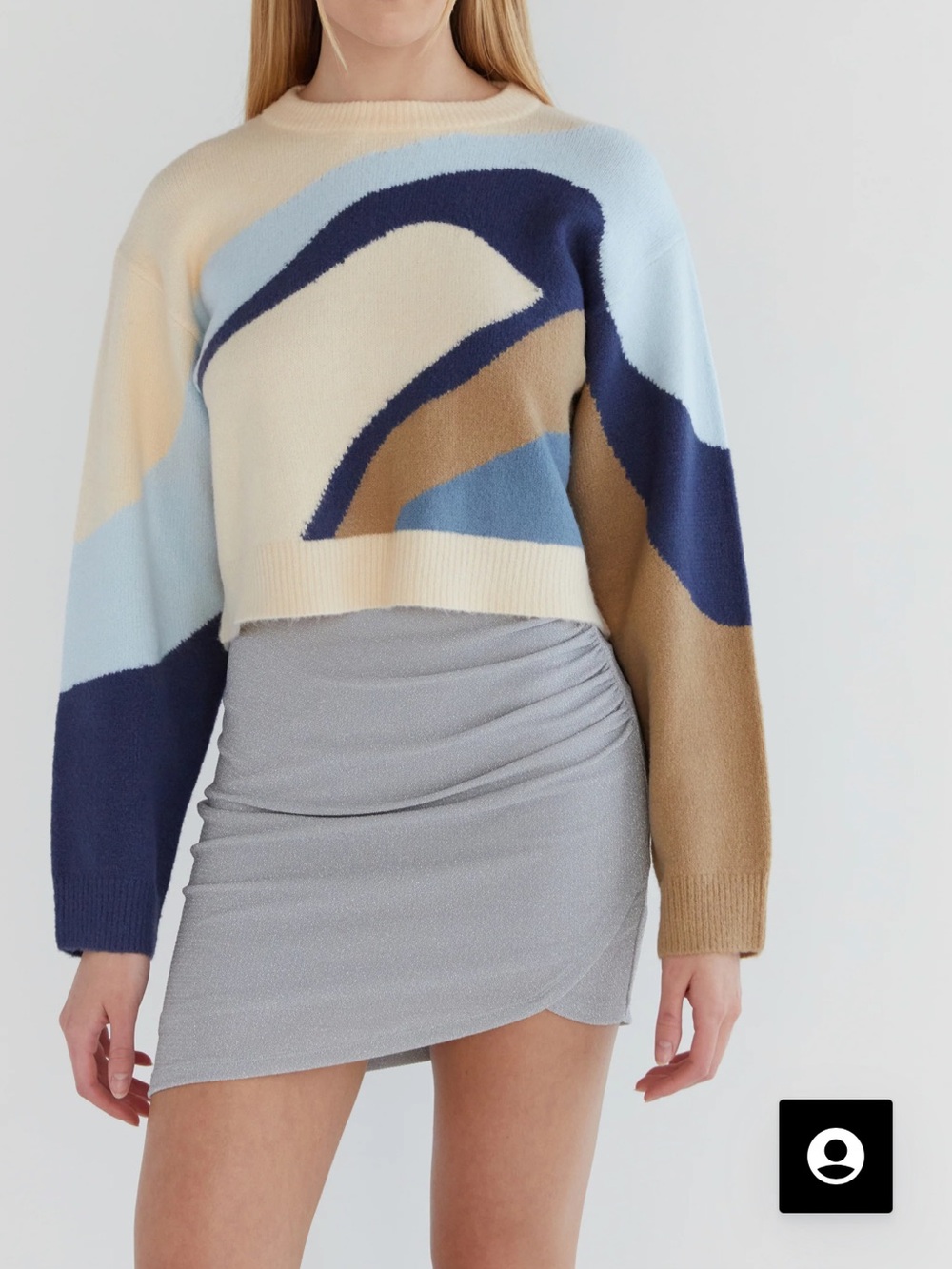 Oak + Fort colorblock crewneck sweater